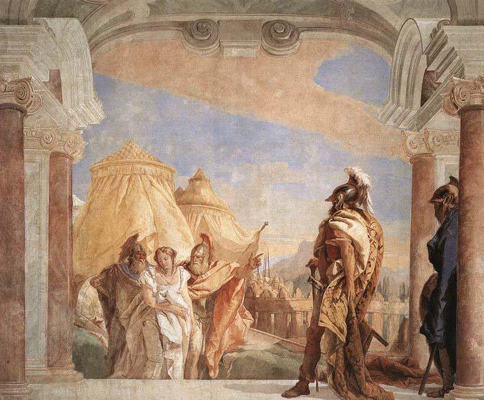  Eurybates and Talthybios Lead Briseis to Agamemmon